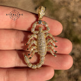 Scorpion Iced Out Gold Tone Pendant